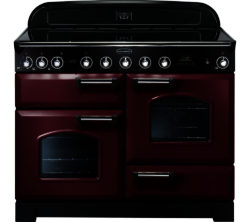 RANGEMASTER  Classic Deluxe 110 Electric Induction Range Cooker - Cranberry & Chrome